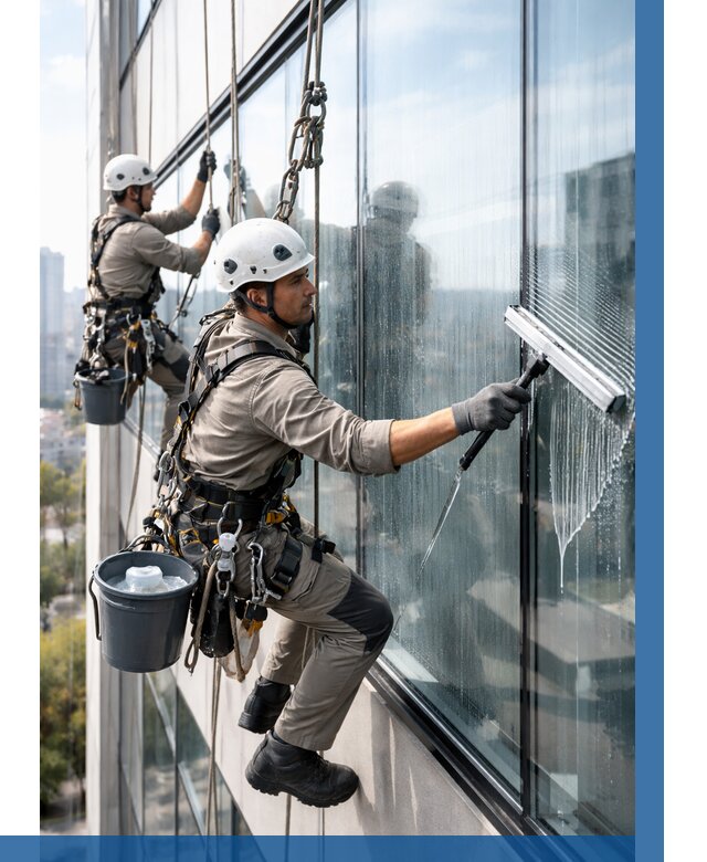 Мойка окон альпинистами в Мичуринске от 4659 р. | ВЫСОТНИК-Мчр