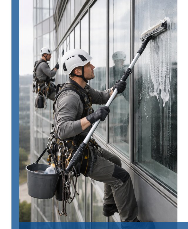 Высотная мойка сплошного остекления с выездом в Мичуринске