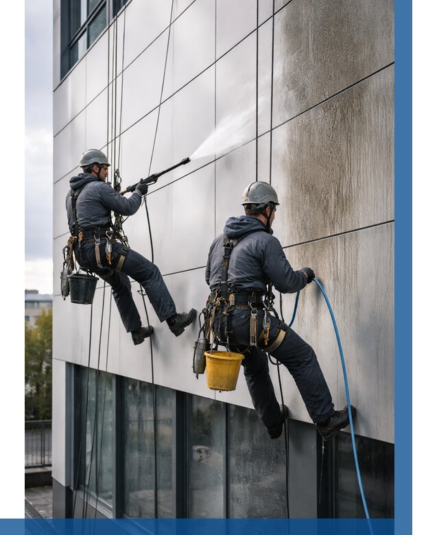 Мойка фасада из композита в Мичуринске по цене от 311 р. | ВЫСОТНИК-Мчр