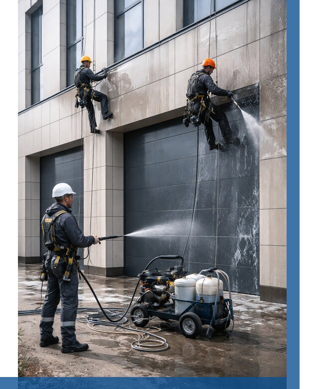 Послестроительная мойка фасада в Мичуринске от 311 р. | ВЫСОТНИК-Мчр