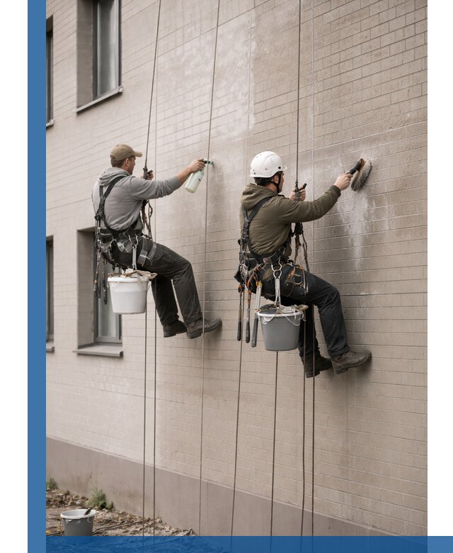 Удаление высолов с фасада зданий в Мичуринске без повреждений и следов