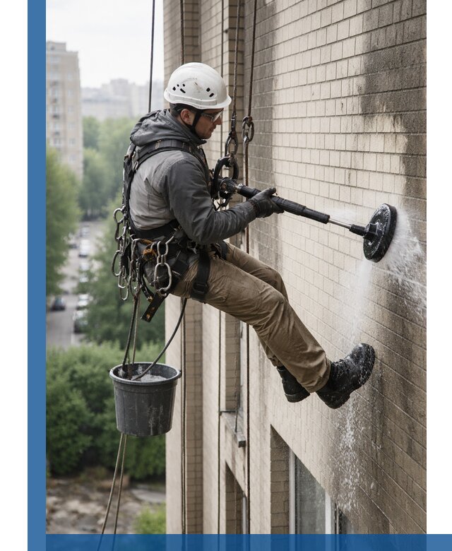 Очистка фасада от копоти в Мичуринске профессионально и безопасно