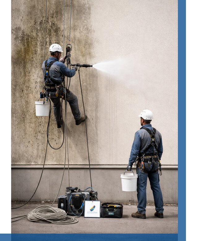 Очистка фасада от плесени в Мичуринске от 311 р. | ВЫСОТНИК-Мчр