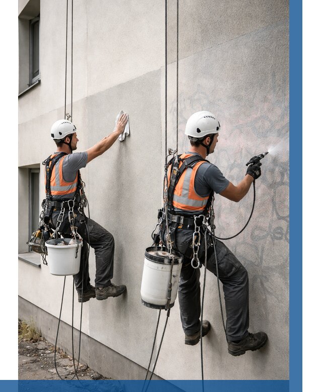 Антиграффити покрытие фасада в Мичуринске от 621 р. | ВЫСОТНИК-Мчр