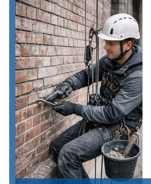 Расшивка кирпичных швов фасадов и стен, ремонт в Мичуринске