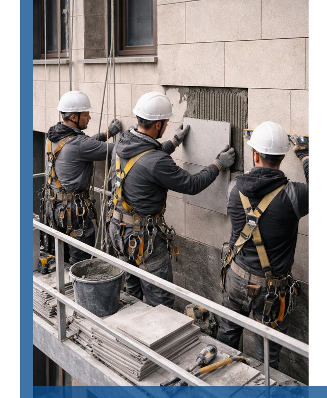 Ремонт облицовки фасада плиткой в Мичуринске с гарантией