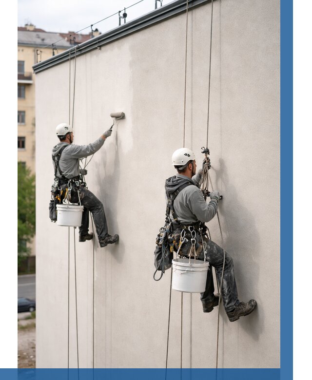 Покраска оштукатуренного фасада в Мичуринске от 331 р. | ВЫСОТНИК-Мчр