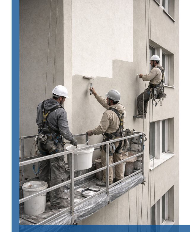 Покраска оштукатуренного фасада в Мичуринске под ключ с гарантией