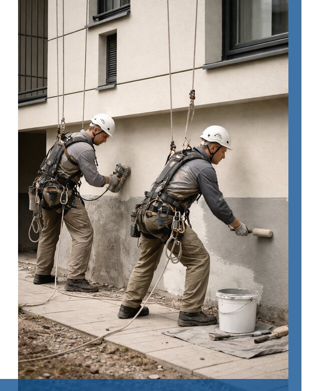 Окраска цоколя здания в Мичуринске от 466 р. под ключ | ВЫСОТНИК-Мчр