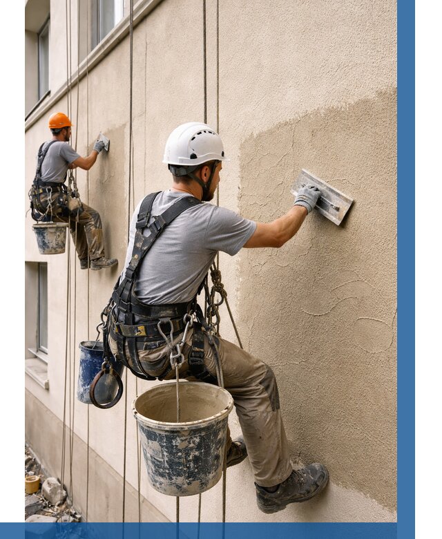 Декоративная штукатурка фасада в Мичуринске от 1242 р. | ВЫСОТНИК-Мчр