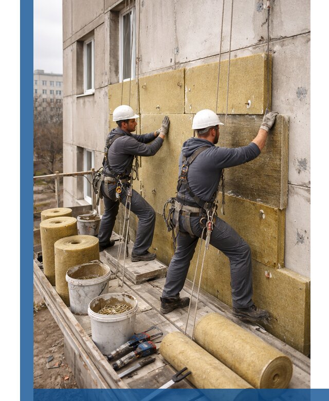 Утепление фасада минватой в Мичуринске под ключ с гарантией