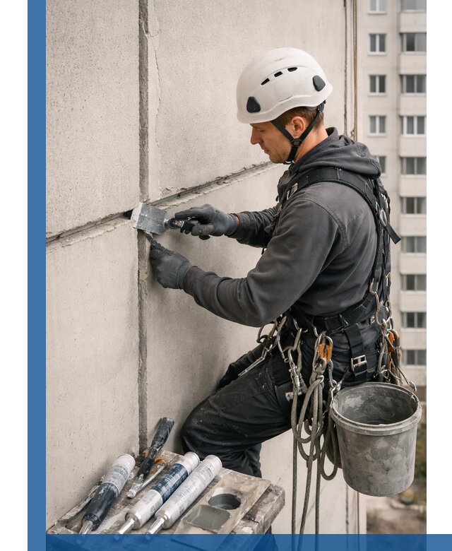 Ремонт межпанельных швов в Мичуринске герметизация и восстановление