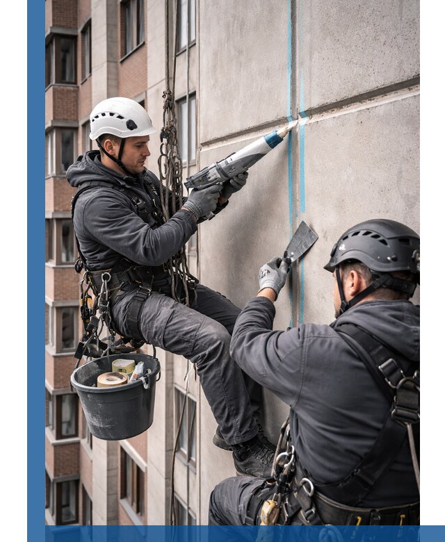Вторичная герметизация швов фасада и кровли в Мичуринске