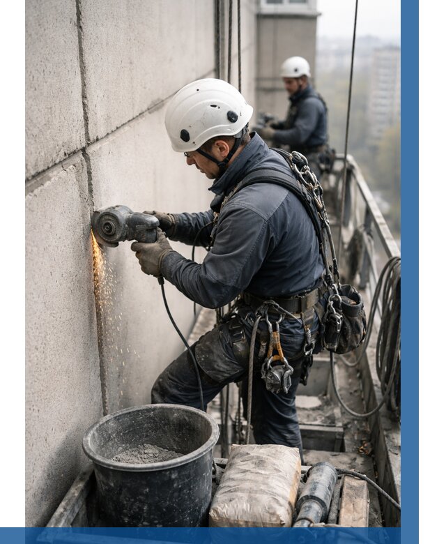 Штробление межпанельных швов в Мичуринске от 1242 р. | ВЫСОТНИК-Мчр