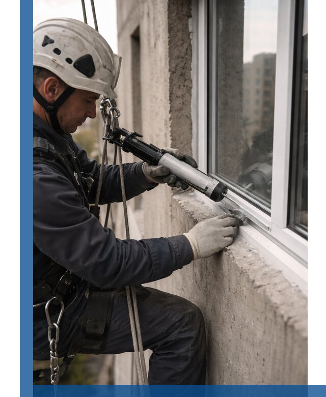 Герметизация оконных швов снаружи в Мичуринске профессионально