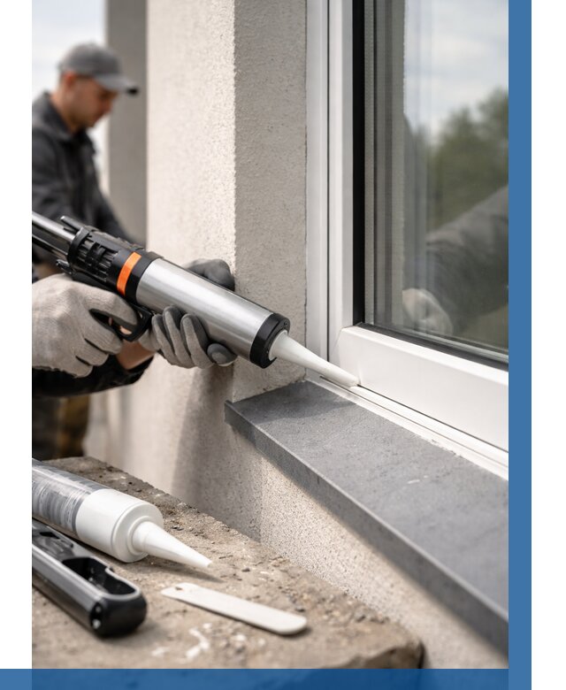 Герметизация монтажных швов окон в Мичуринске от 673 р. | ВЫСОТНИК-Мчр