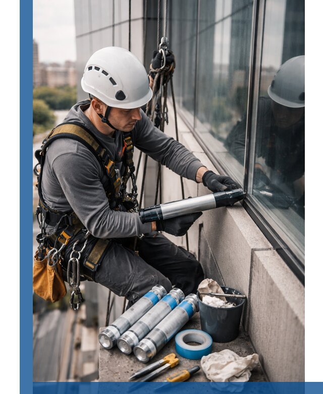Герметизация стыков витража в Мичуринске для герметичных фасадов