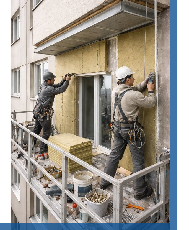 Утепление балкона снаружи в Мичуринске от 1657 р. под ключ ВЫСОТНИК-Мчр