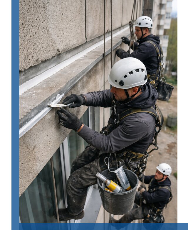 Герметизация примыкания балкона в Мичуринске под ключ с гарантией