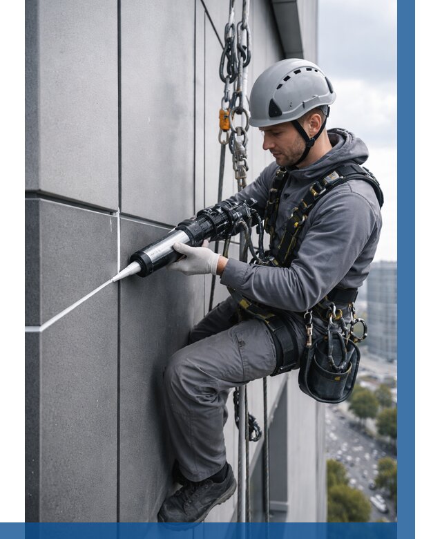 Герметизация стыков фасадных панелей в Мичуринске от 6730 р.| ВЫСОТНИК-Мчр