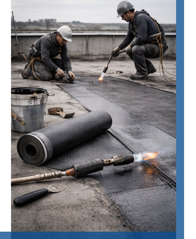 Ремонт рулонной кровли в Мичуринске от 673 р. | ВЫСОТНИК-Мчр