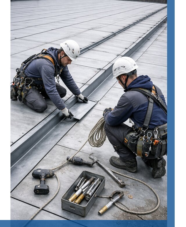 Ремонт фальцевой кровли в Мичуринске от 725 р. | ВЫСОТНИК-Мчр