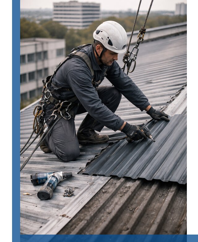 Ремонт профнастила на кровле в Мичуринске, работы под ключ