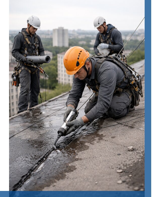 Устранение протечек кровли в Мичуринске от 12425 р. | ВЫСОТНИК-Мчр