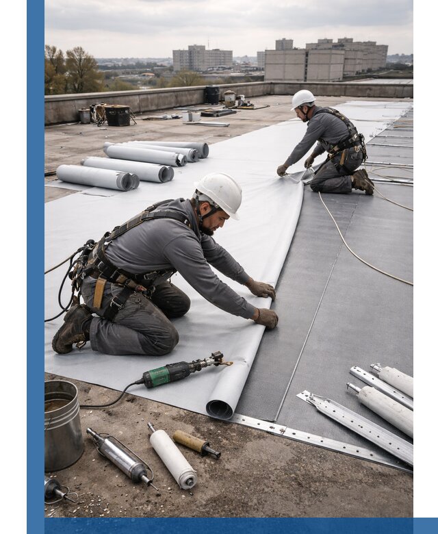 Монтаж мембранной кровли в Мичуринске для промышленных зданий