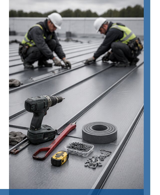 Монтаж фальцевой кровли в Мичуринске от 1864 р. | ВЫСОТНИК-Мчр