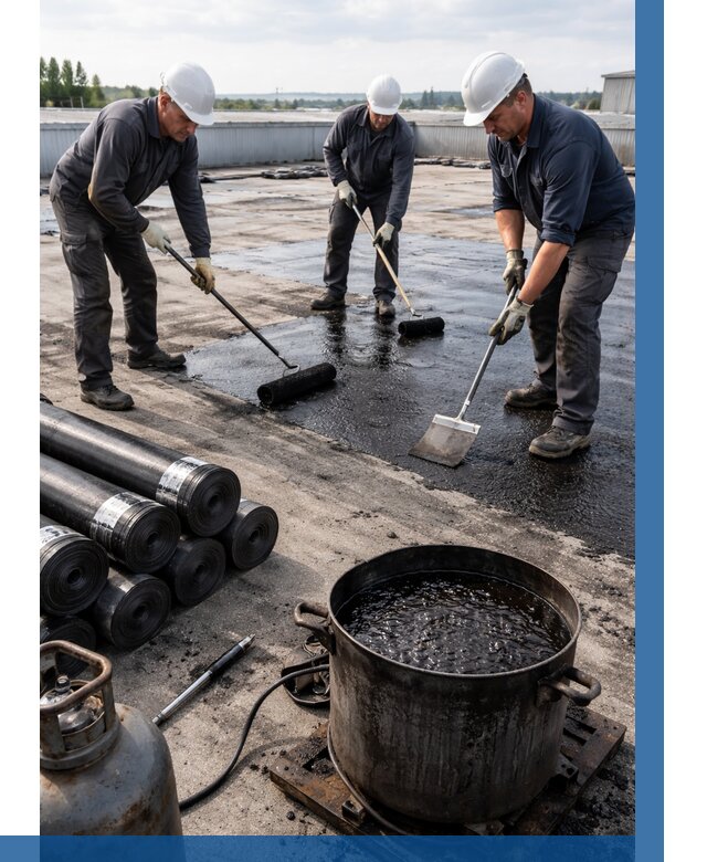 Гидроизоляция кровли мастикой в Мичуринске от 621 р. | ВЫСОТНИК-Мчр