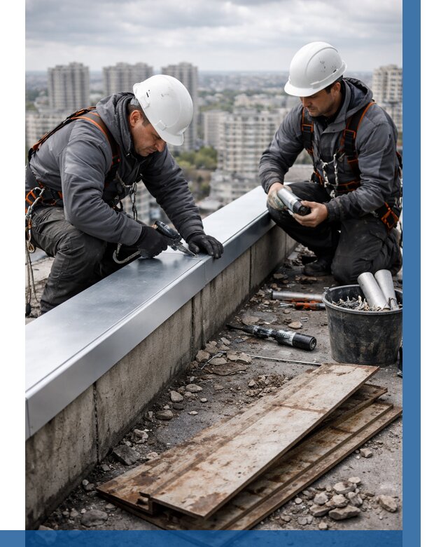 Замена парапетных крышек под ключ в Мичуринске от 1242 р. | ВЫСОТНИК-Мчр