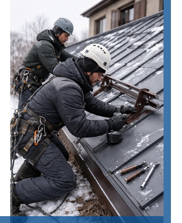 Монтаж снегозадержателей в Мичуринске от 466 р. | ВЫСОТНИК-Мчр