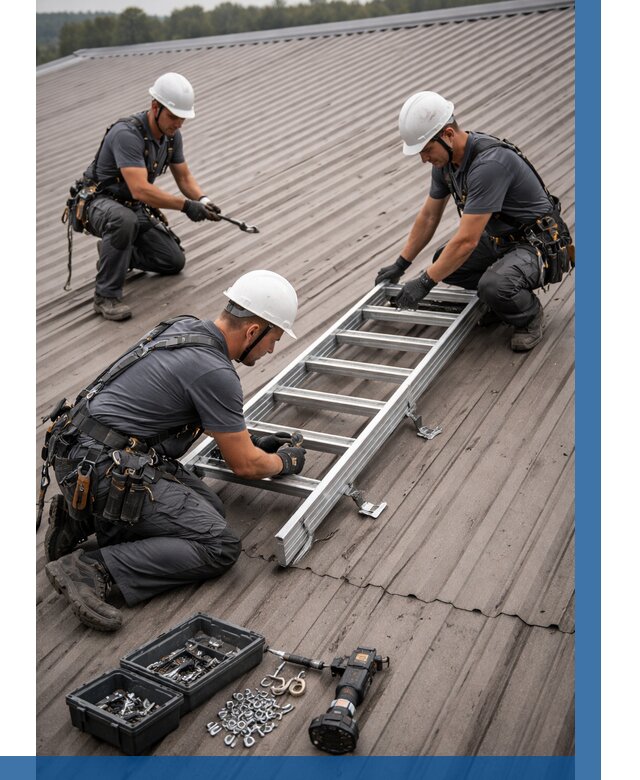 Монтаж кровельной лестницы в Мичуринске от 4659 р. | ВЫСОТНИК-Мчр