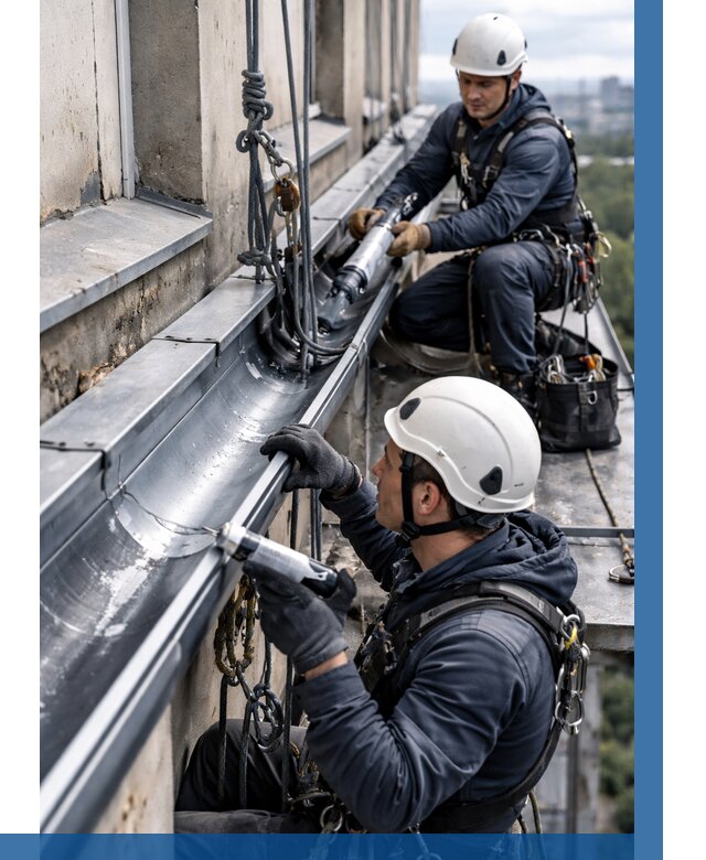 Ремонт водосточных желобов в Мичуринске от 6730 р. | ВЫСОТНИК-Мчр