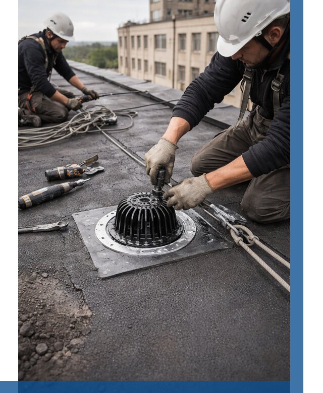 Установка водосточных воронок в Мичуринске цена от 3624 р. | ВЫСОТНИК-Мчр