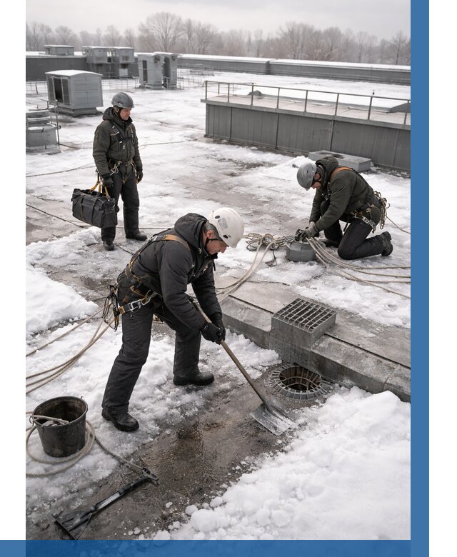 Абонентское обслуживание кровли зимой в Мичуринске от 8283 р. | ВЫСОТНИК-Мчр