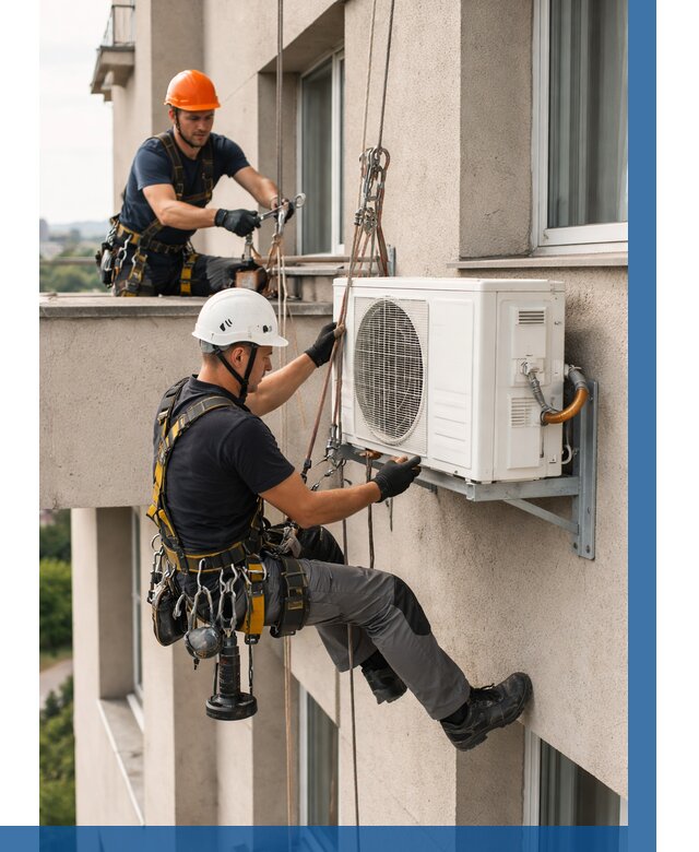 Монтаж внешнего блока кондиционера в Мичуринске от 6730 р. | ВЫСОТНИК-Мчр