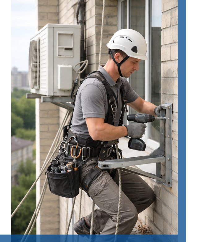 Установка кронштейнов кондиционера в Мичуринске от 3624 р. | ВЫСОТНИК-Мчр