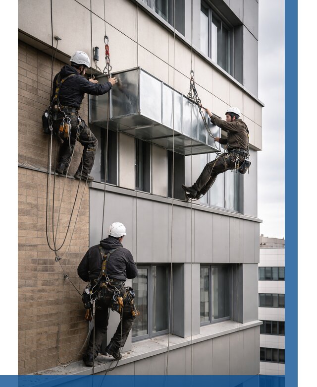 Монтаж воздуховодов на фасаде в Мичуринске от 1553 р. | ВЫСОТНИК-Мчр