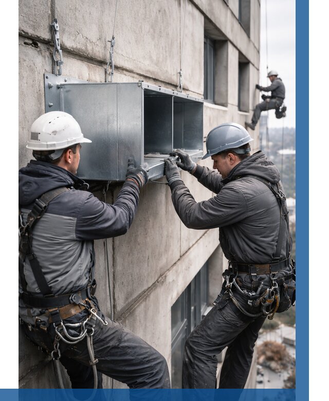 Монтаж вентиляционных коробов в Мичуринске от 3106 р. | ВЫСОТНИК-Мчр