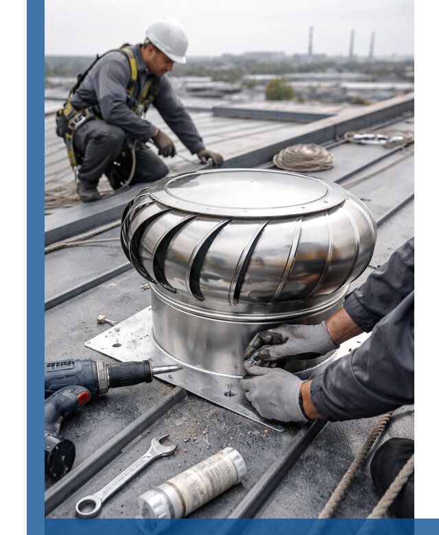 Установка дефлекторов на кровле в Мичуринске профессионально