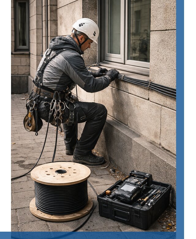 Прокладка оптоволоконного кабеля в Мичуринске от 828 р. | ВЫСОТНИК-Мчр