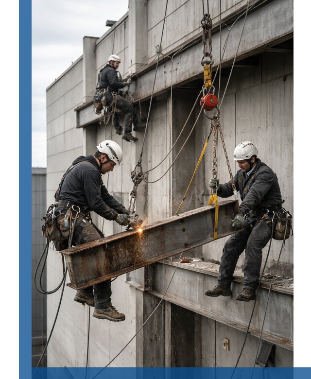 Демонтаж металлоконструкций на высоте в Мичуринске под ключ