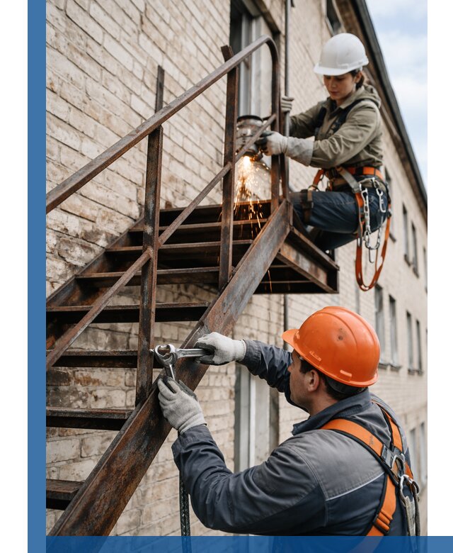 Ремонт и восстановление пожарных лестниц с выездом в Мичуринске