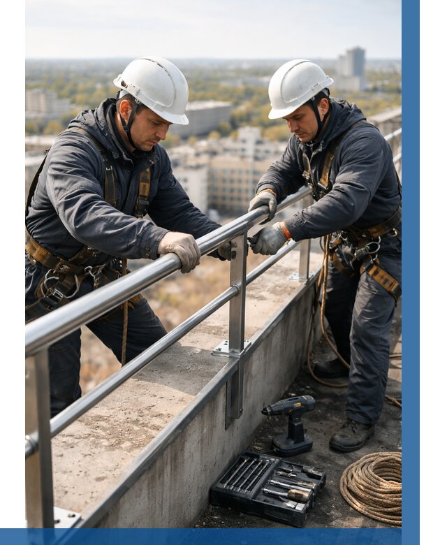 Монтаж перил на высоте в Мичуринске от 2589 р. | ВЫСОТНИК-Мчр