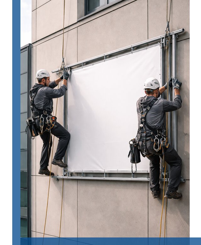 Монтаж наружной рекламной вывески в Мичуринске под ключ