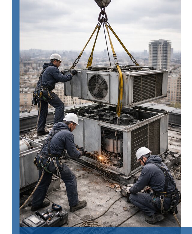 Демонтаж крышной установки в Мичуринске любой сложности