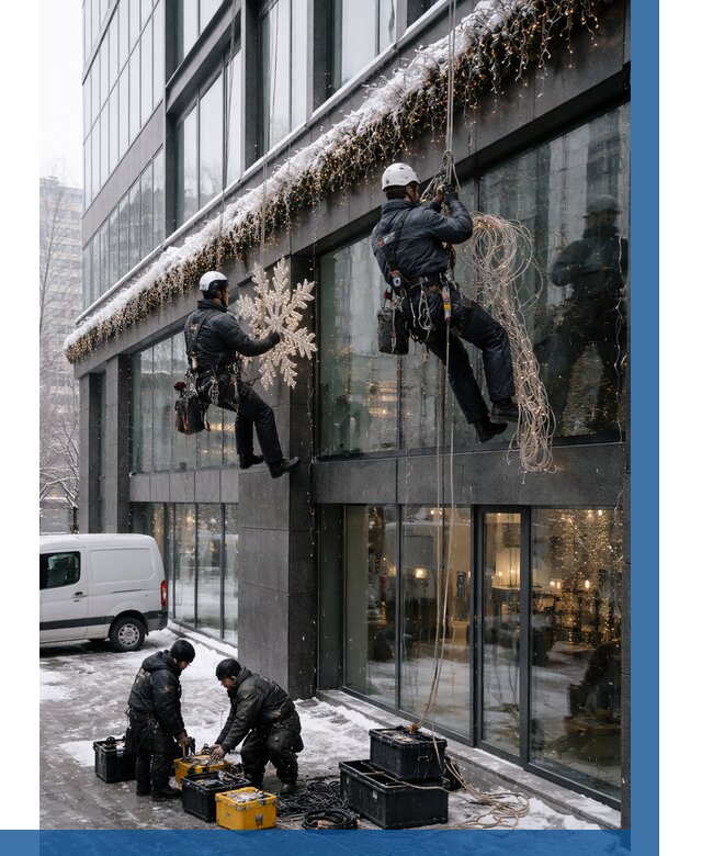 Демонтаж новогоднего оформления в Мичуринске от 5695 р. | ВЫСОТНИК-Мчр