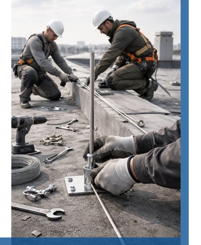 Монтаж молниезащиты на кровле в Мичуринске цена от 25885 р. | ВЫСОТНИК-Мчр